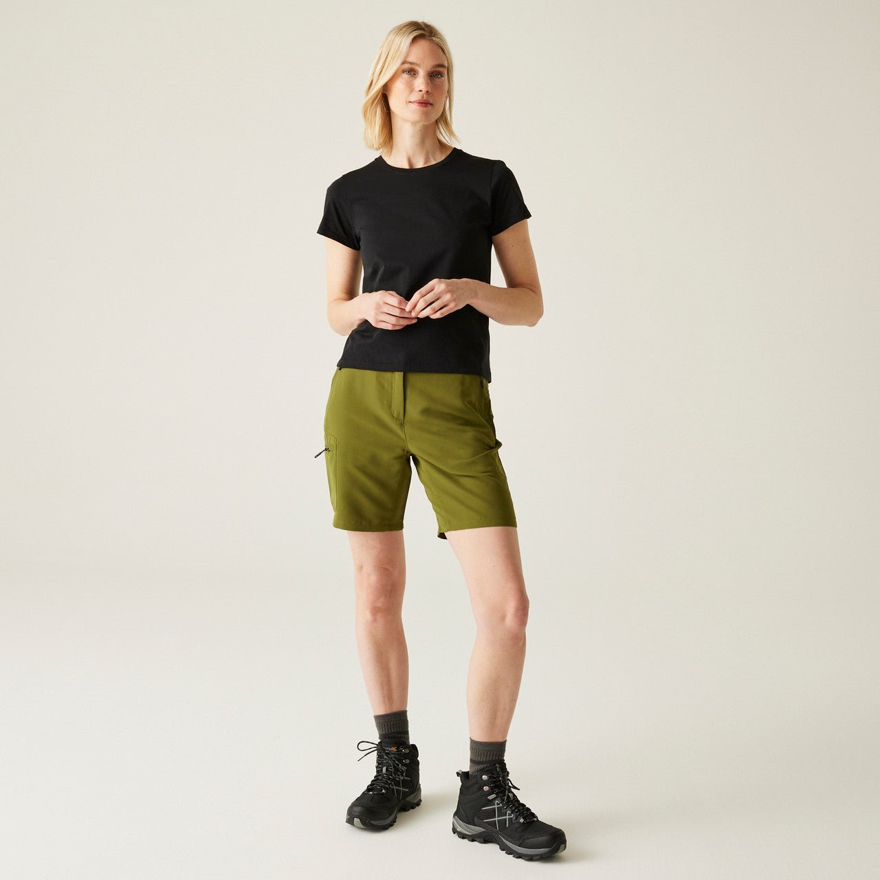 Regatta Women's Chaska Short III Mid Length Walking Shorts Nephrite Green - Renna Clothing