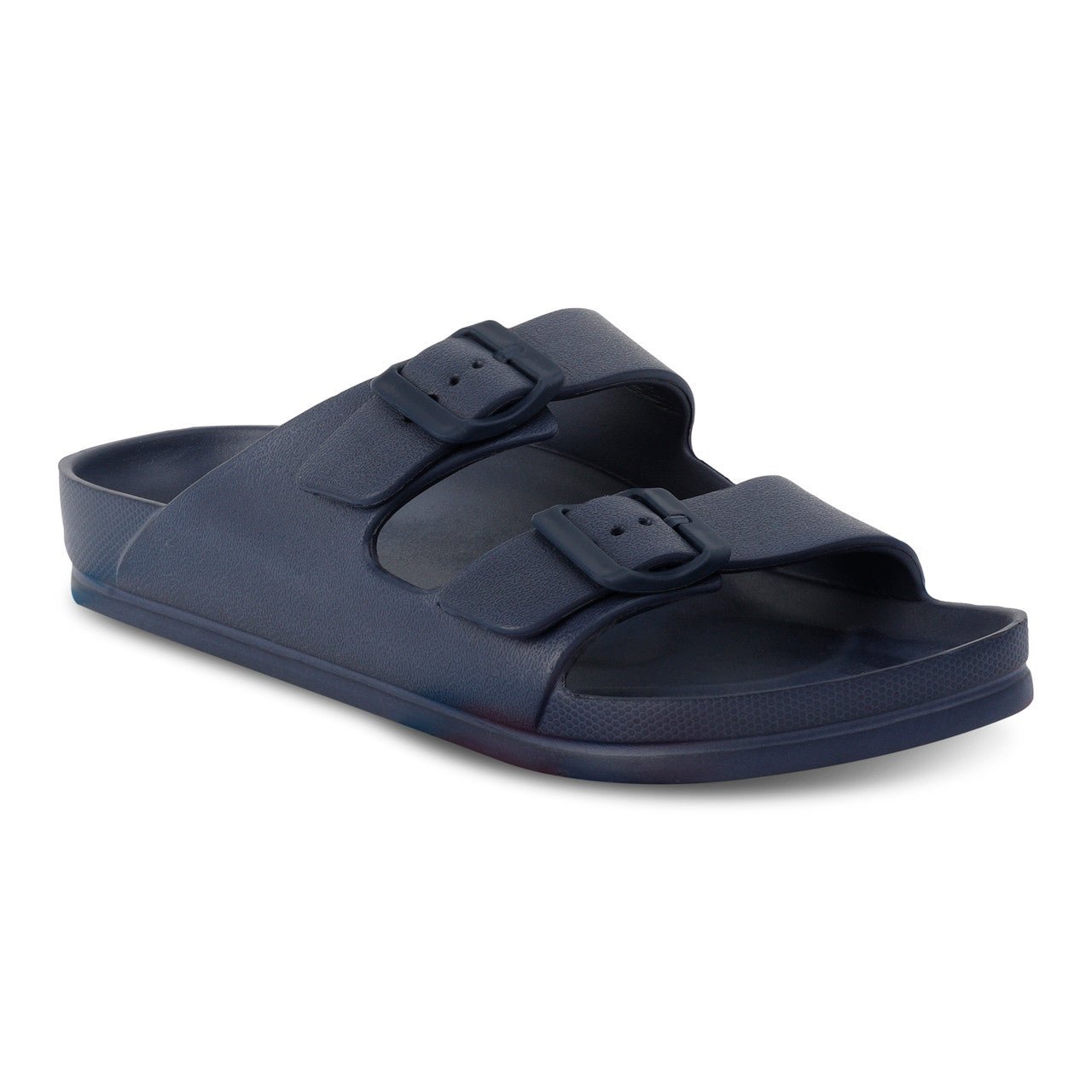 Regatta Womens Double Buckle Foot bed Flat Summer Sliders Navy - Renna Clothing