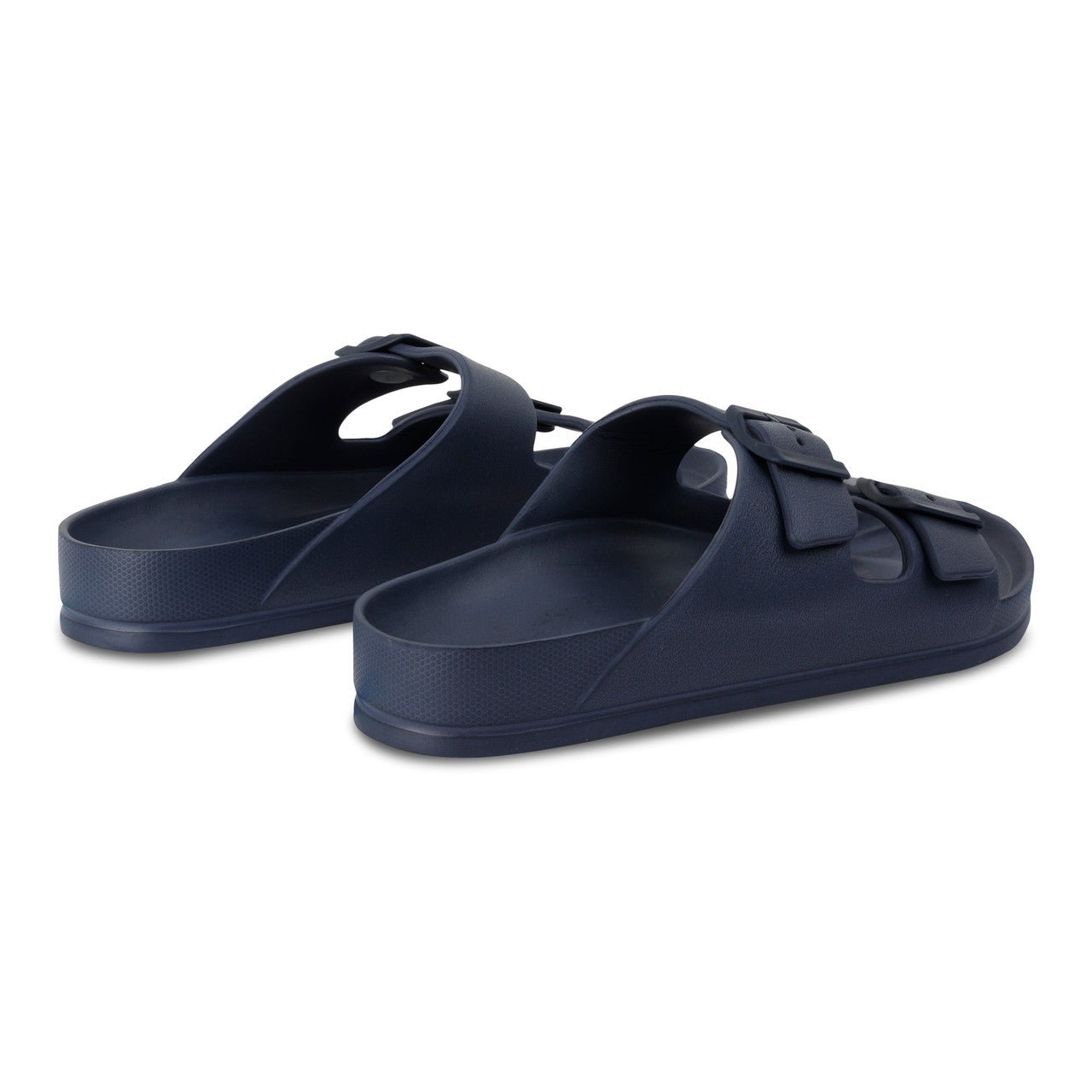 Regatta Womens Double Buckle Foot bed Flat Summer Sliders Navy - Renna Clothing