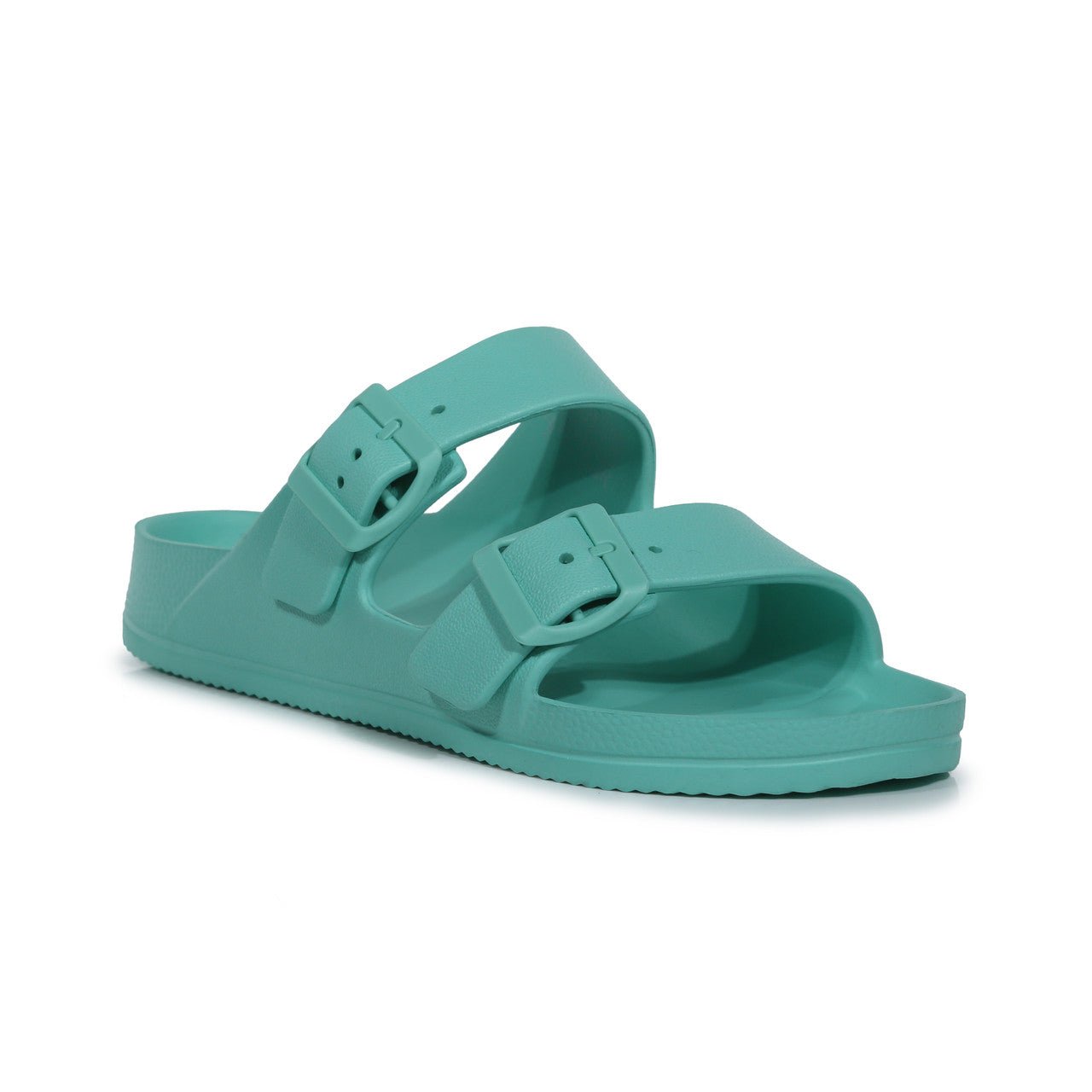 Regatta Womens Double Buckle Foot bed Flat Summer Sliders Ocean Wave - Renna Clothing