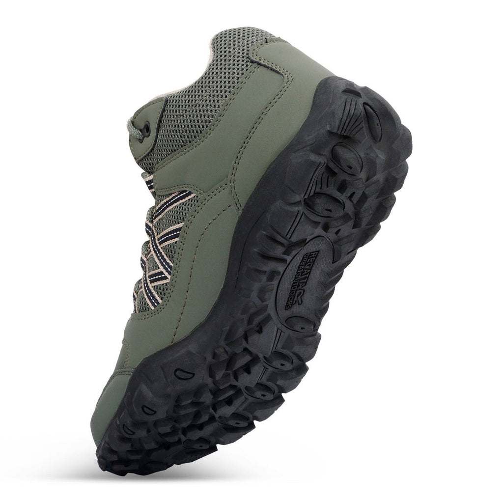 Regatta Women's Edgepoint Hiking Mid Waterproof Boots Green Four Leaf Clover/White Pepper - Renna Clothing