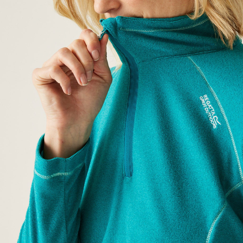Regatta Womens Montes Half Zip Lightweight Fleece Exotic/Gulfstream - Renna Clothing