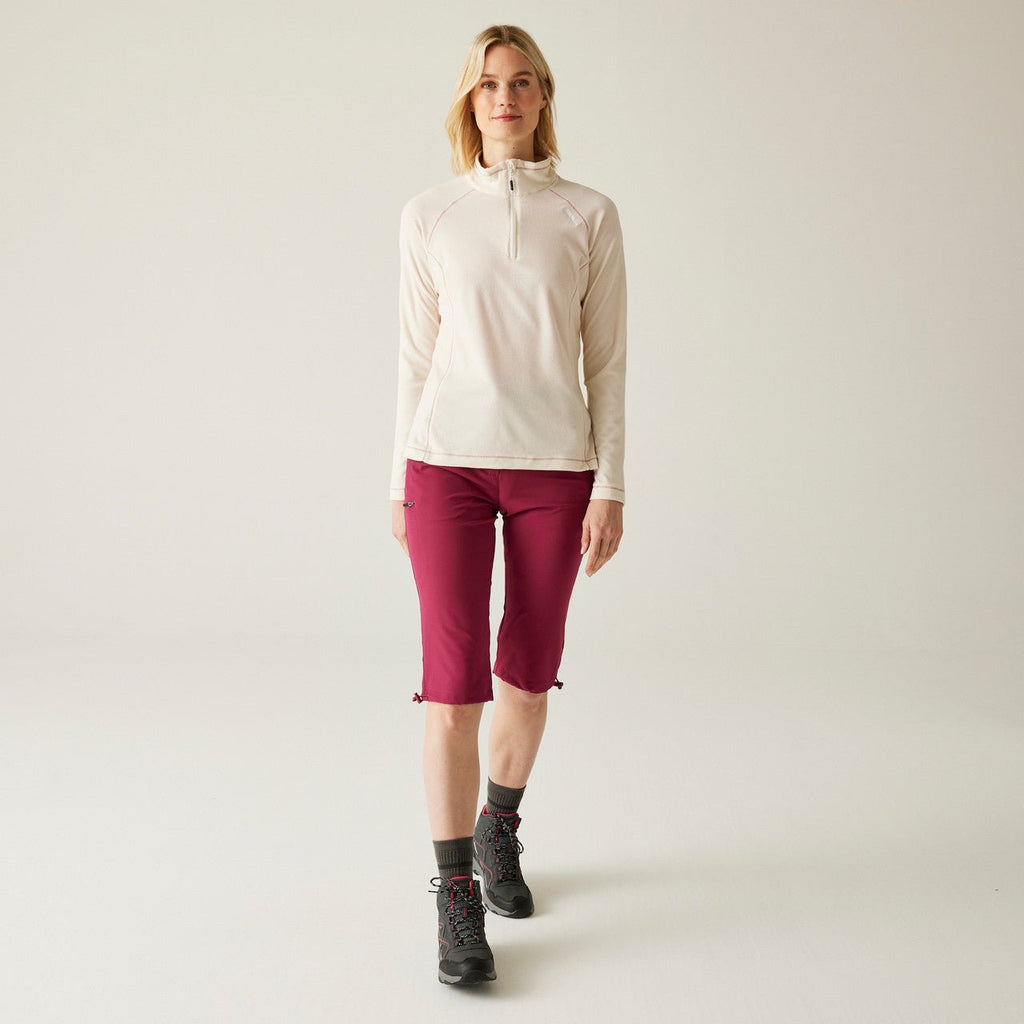 Regatta Womens Montes Half Zip Lightweight Fleece Light Vanilla/White - Renna Clothing