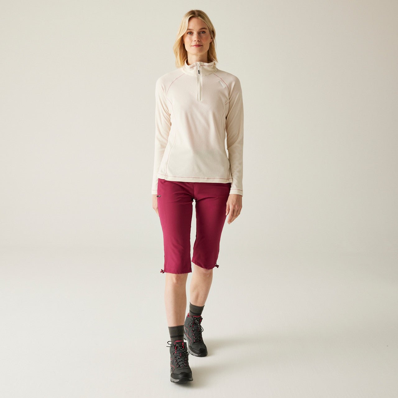 Regatta Womens Montes Half Zip Lightweight Fleece Light Vanilla/White - Renna Clothing