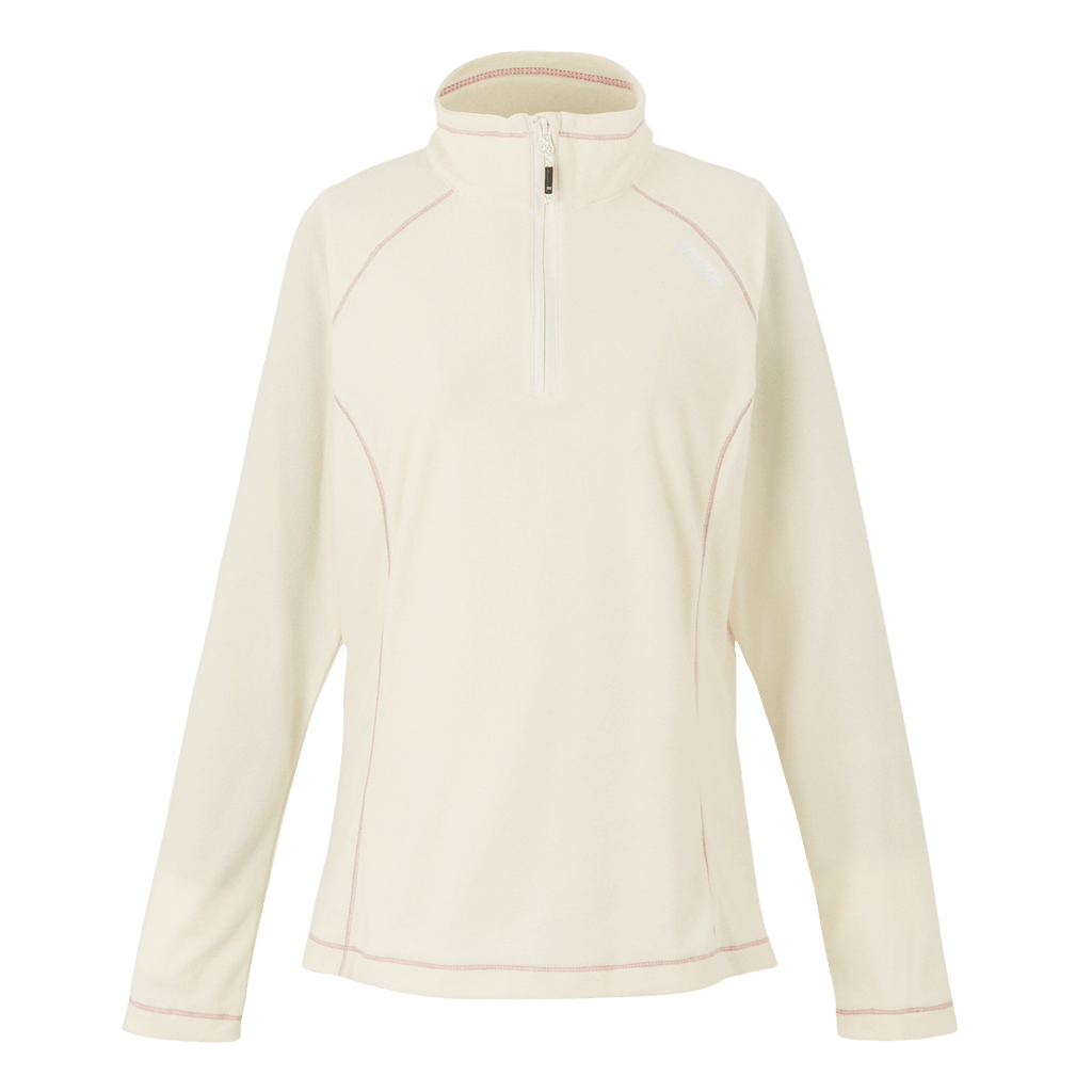 Regatta Womens Montes Half Zip Lightweight Fleece Light Vanilla/White - Renna Clothing