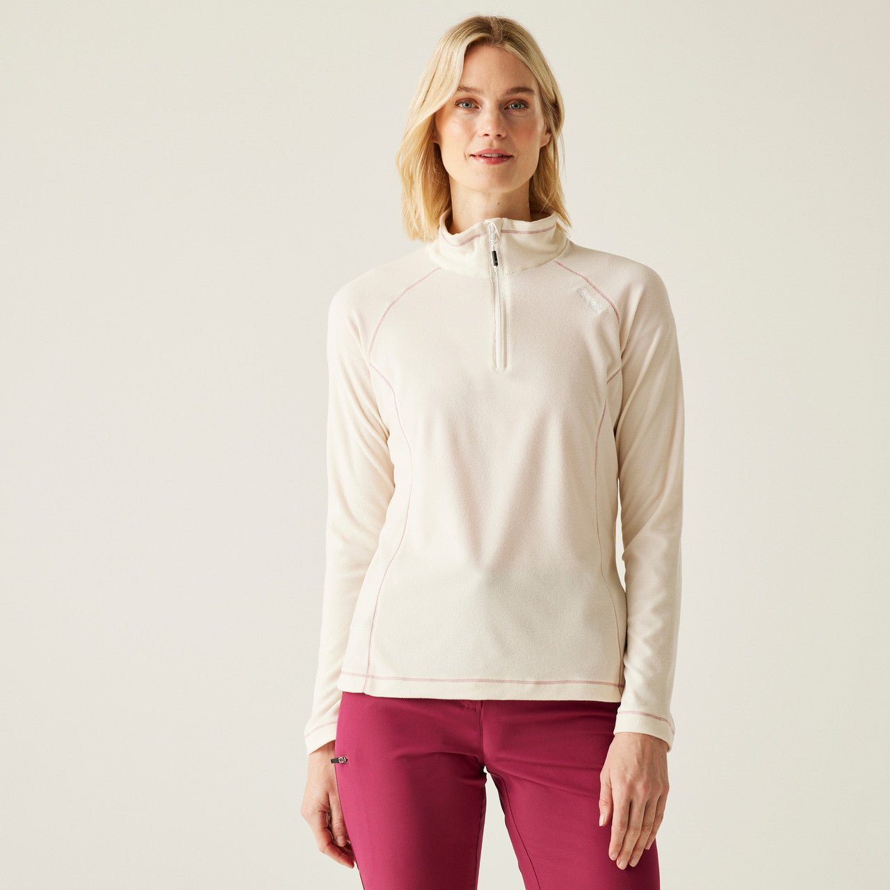 Regatta Womens Montes Half Zip Lightweight Fleece Light Vanilla/White - Renna Clothing