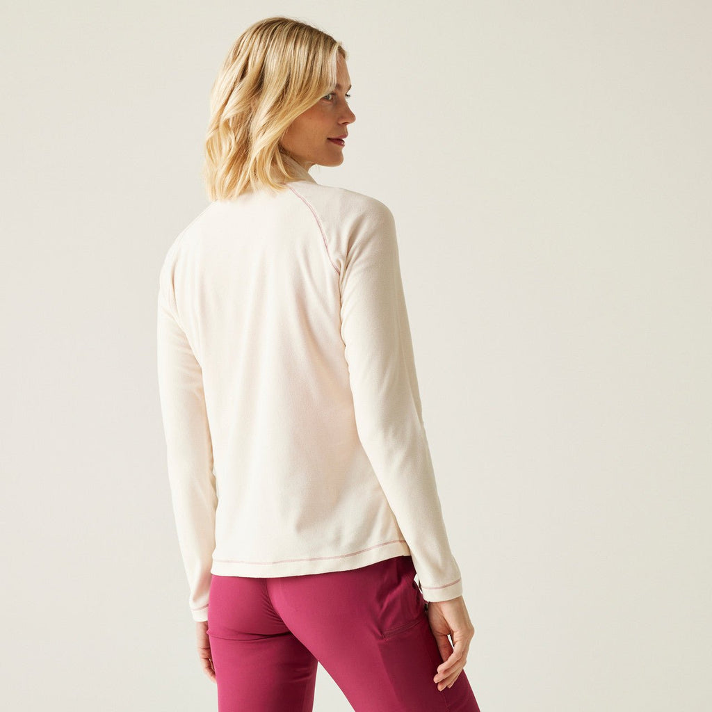 Regatta Womens Montes Half Zip Lightweight Fleece Light Vanilla/White - Renna Clothing