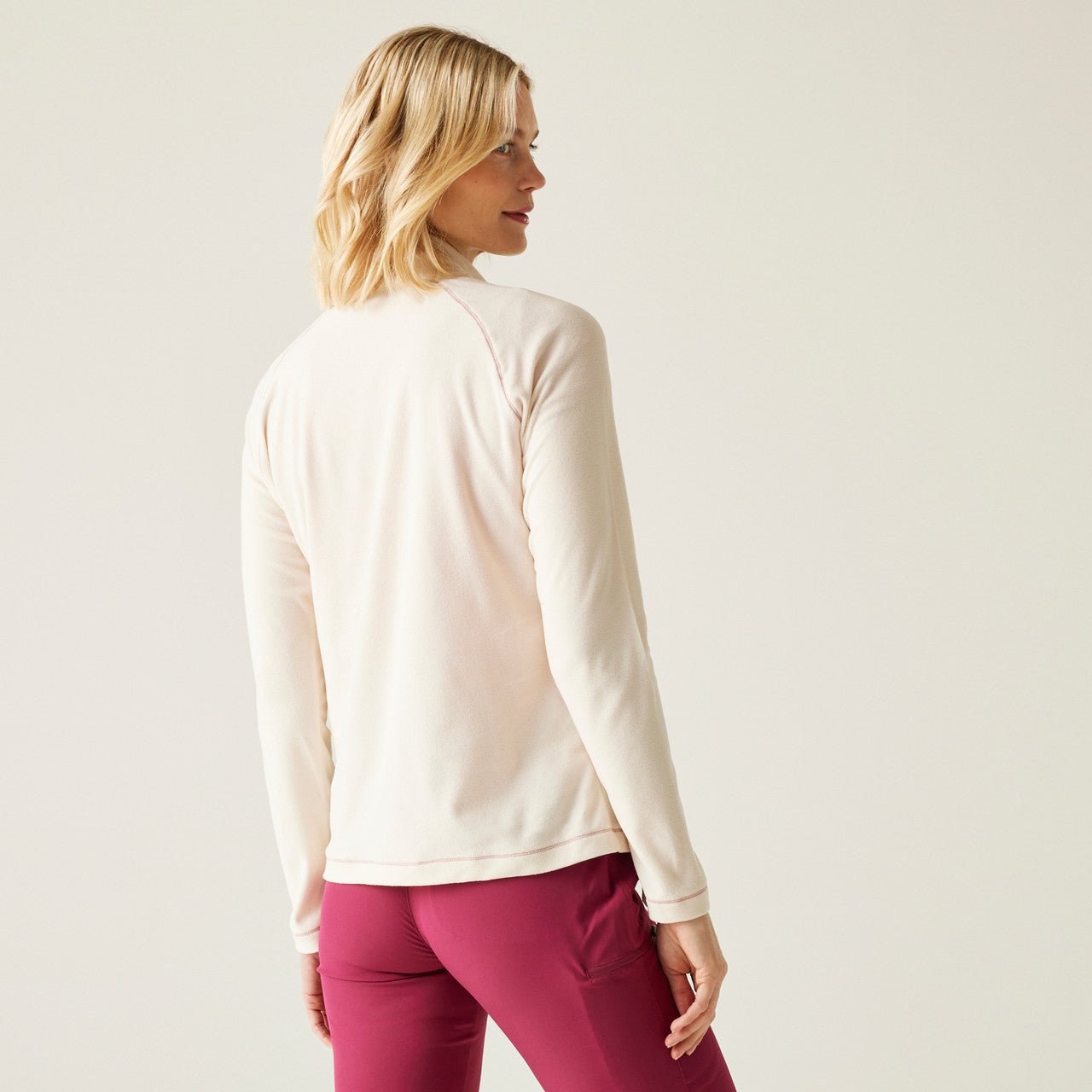 Regatta Womens Montes Half Zip Lightweight Fleece Light Vanilla/White - Renna Clothing