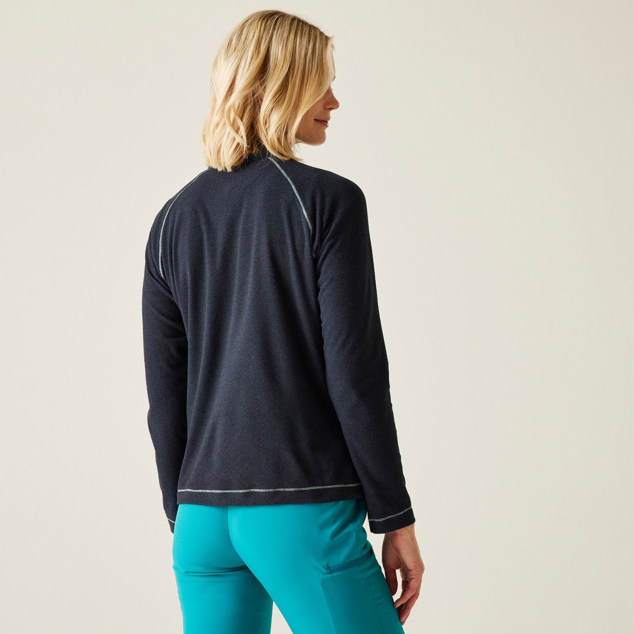 Regatta Womens Montes Half Zip Lightweight Fleece Navy Black - Renna Clothing
