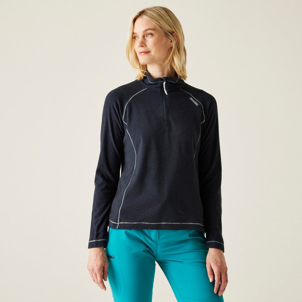 Regatta Womens Montes Half Zip Lightweight Fleece Navy Black - Renna Clothing
