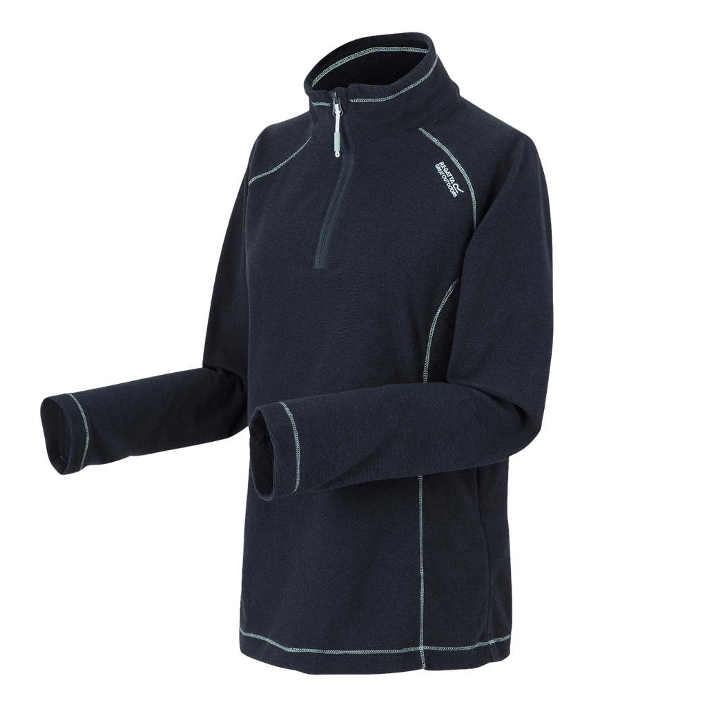 Regatta Womens Montes Half Zip Lightweight Fleece Navy Black - Renna Clothing