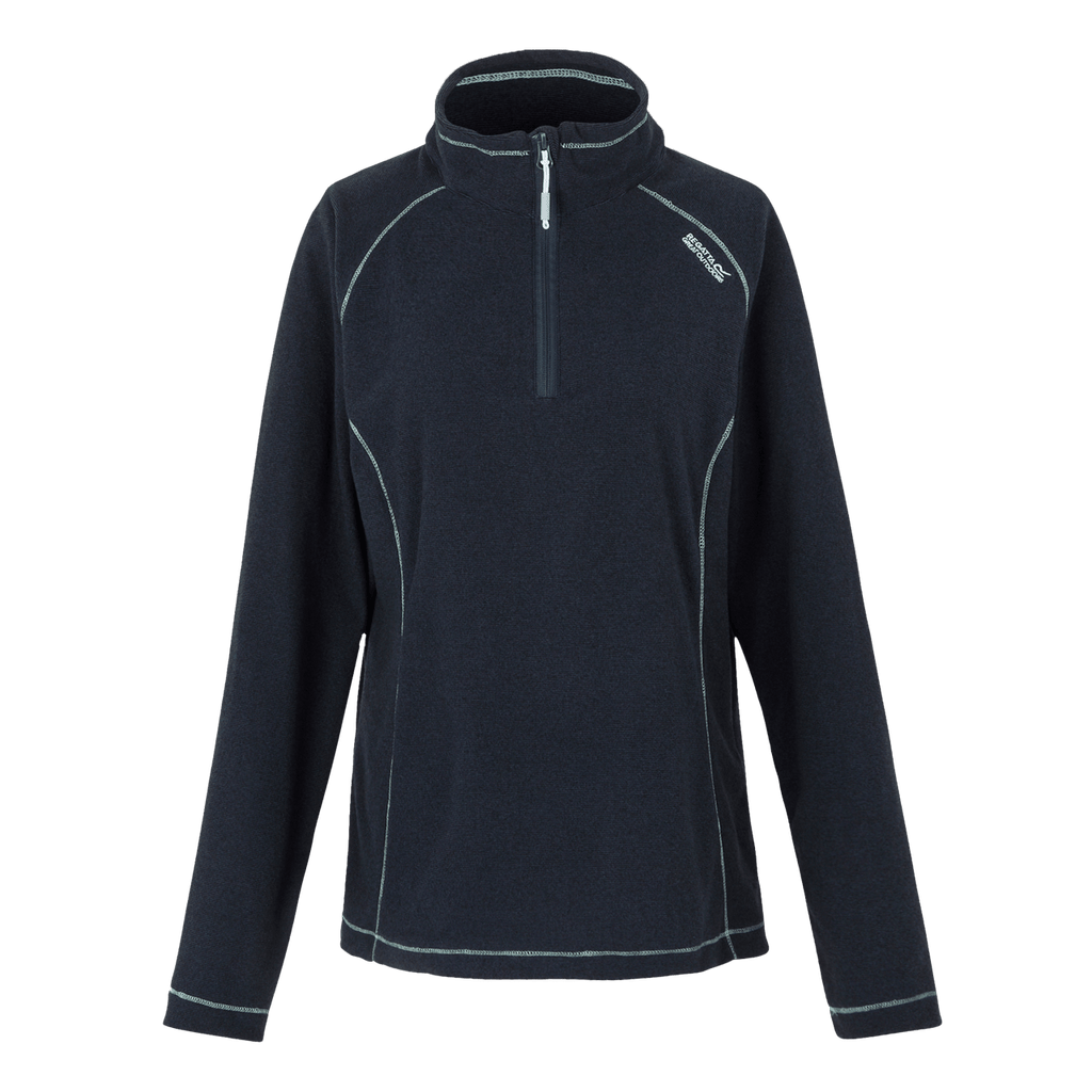 Regatta Womens Montes Half Zip Lightweight Fleece Navy Black - Renna Clothing