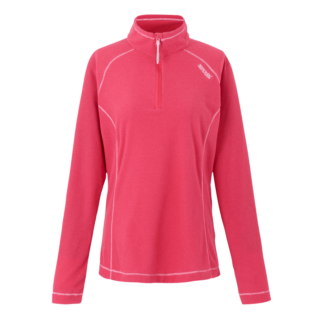 Regatta Womens Montes Half Zip Lightweight Fleece Pop Raspberry - Renna Clothing