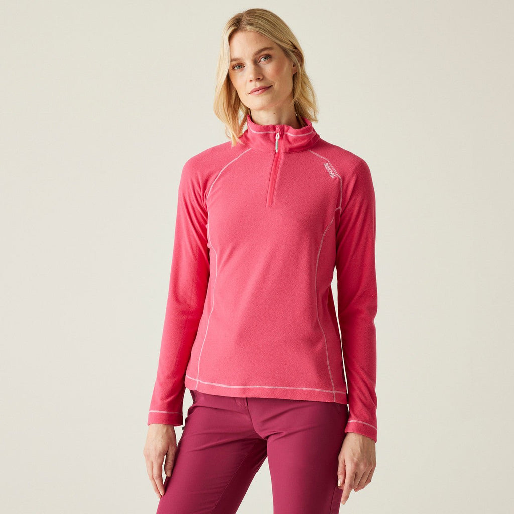 Regatta Womens Montes Half Zip Lightweight Fleece Pop Raspberry - Renna Clothing