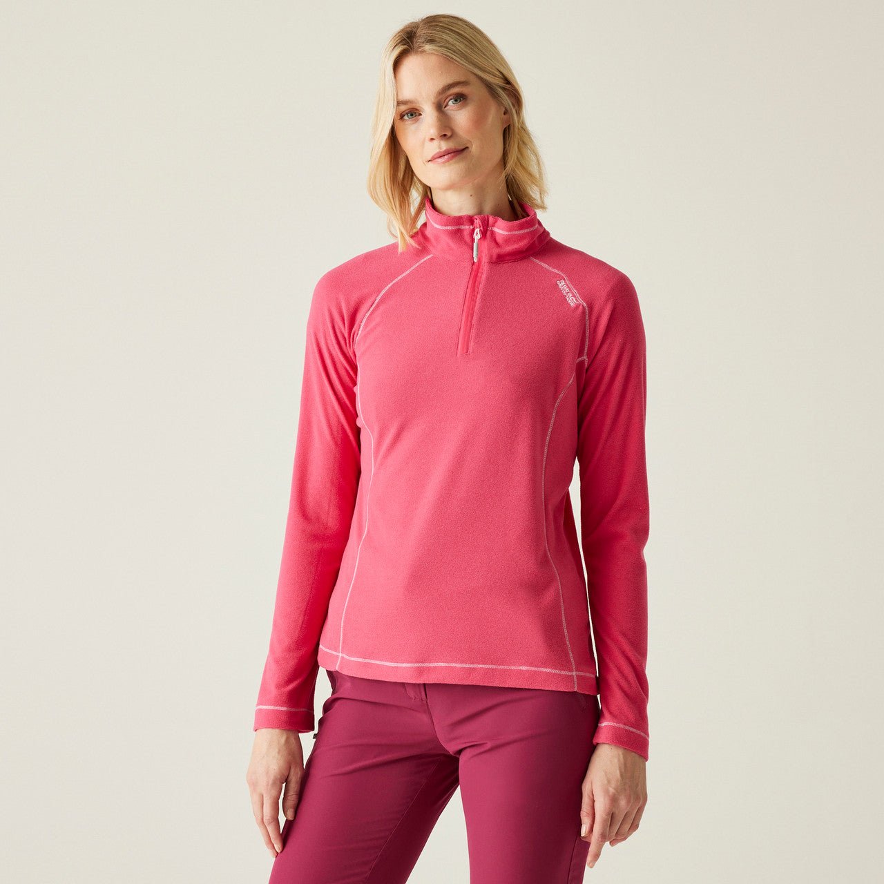 Regatta Womens Montes Half Zip Lightweight Fleece Pop Raspberry - Renna Clothing