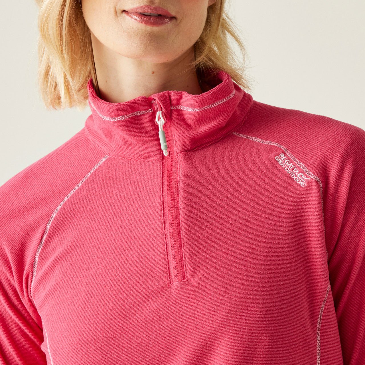 Regatta Womens Montes Half Zip Lightweight Fleece Pop Raspberry - Renna Clothing