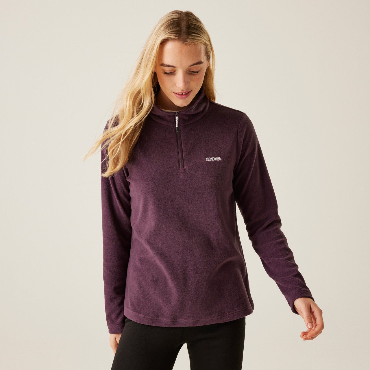 Regatta Women's Sweetheart Lightweight Half Zip Fleece Deep Plum - Renna Clothing