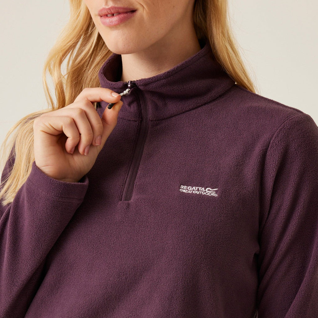 Regatta Women's Sweetheart Lightweight Half Zip Fleece Deep Plum - Renna Clothing