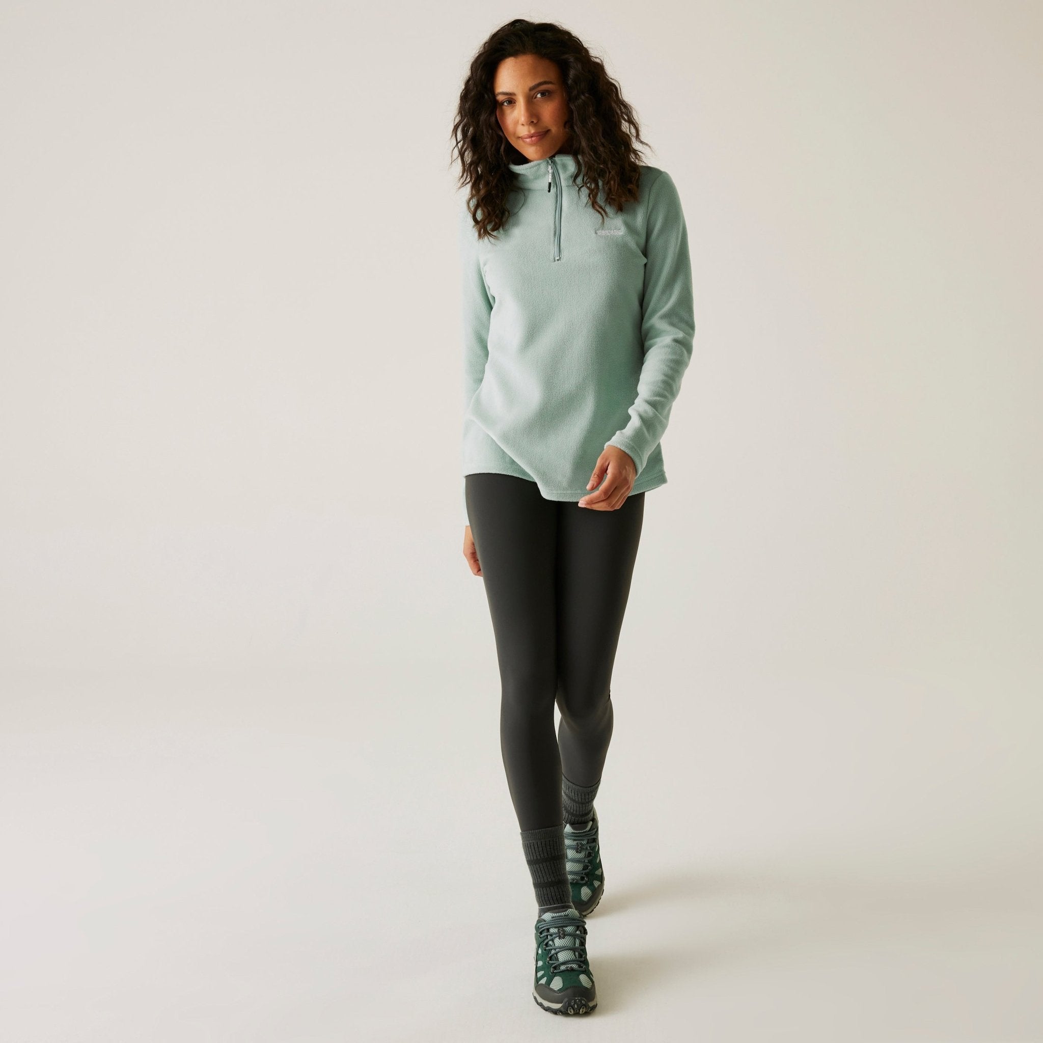 Regatta Women's Sweetheart Lightweight Half Zip Fleece Green Haze - Renna Clothing