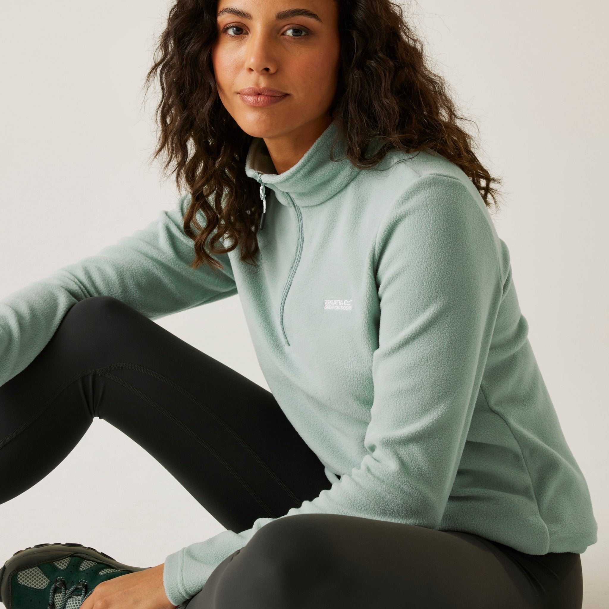 Regatta Women's Sweetheart Lightweight Half Zip Fleece Green Haze - Renna Clothing