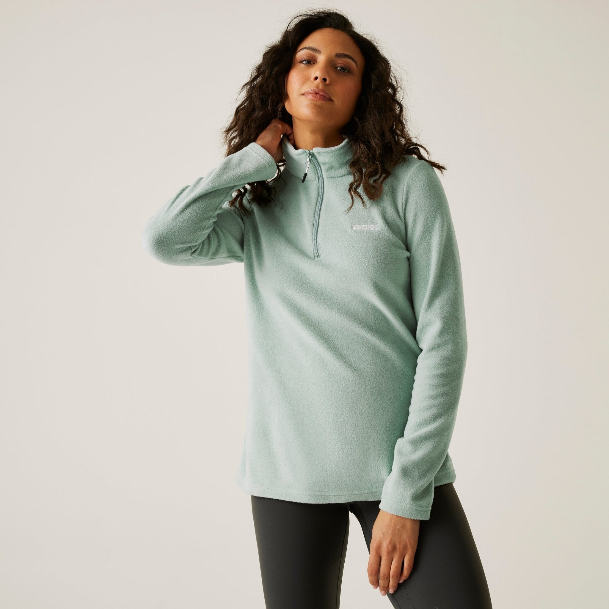 Regatta Women's Sweetheart Lightweight Half Zip Fleece Green Haze - Renna Clothing