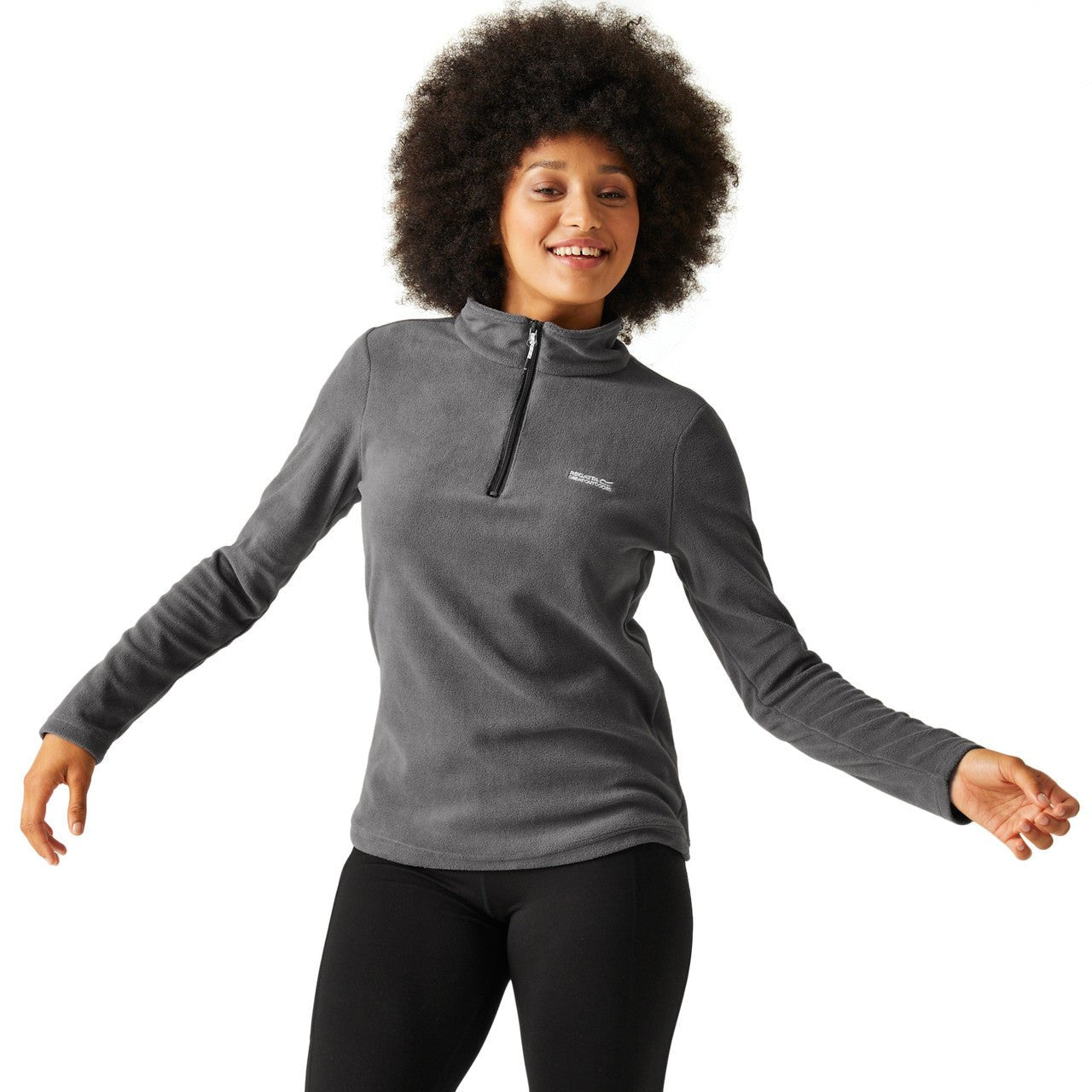 Regatta Women's Sweetheart Lightweight Half Zip Fleece Seal Grey - Renna Clothing