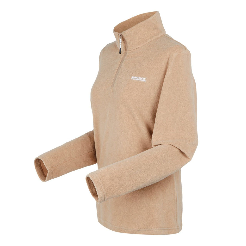 Regatta Women's Sweetheart Lightweight Half Zip Fleece Warm Taupe Beige - Renna Clothing