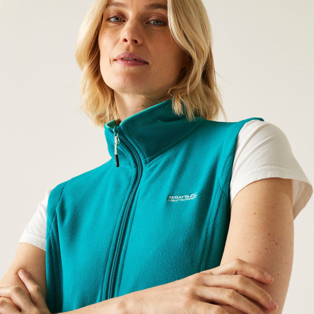 Regatta Women's Sweetness Lightweight Gilet Fleece Green Exotic Plume/Turqouise - Renna Clothing