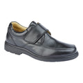 Roamers Men's Extra Wide Touch Fastening Black Shoes | Sizes 6–14 - Renna Clothing
