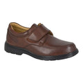 Roamers Men's Extra Wide Touch Fastening Brown Shoes | Sizes 6–14 - Renna Clothing