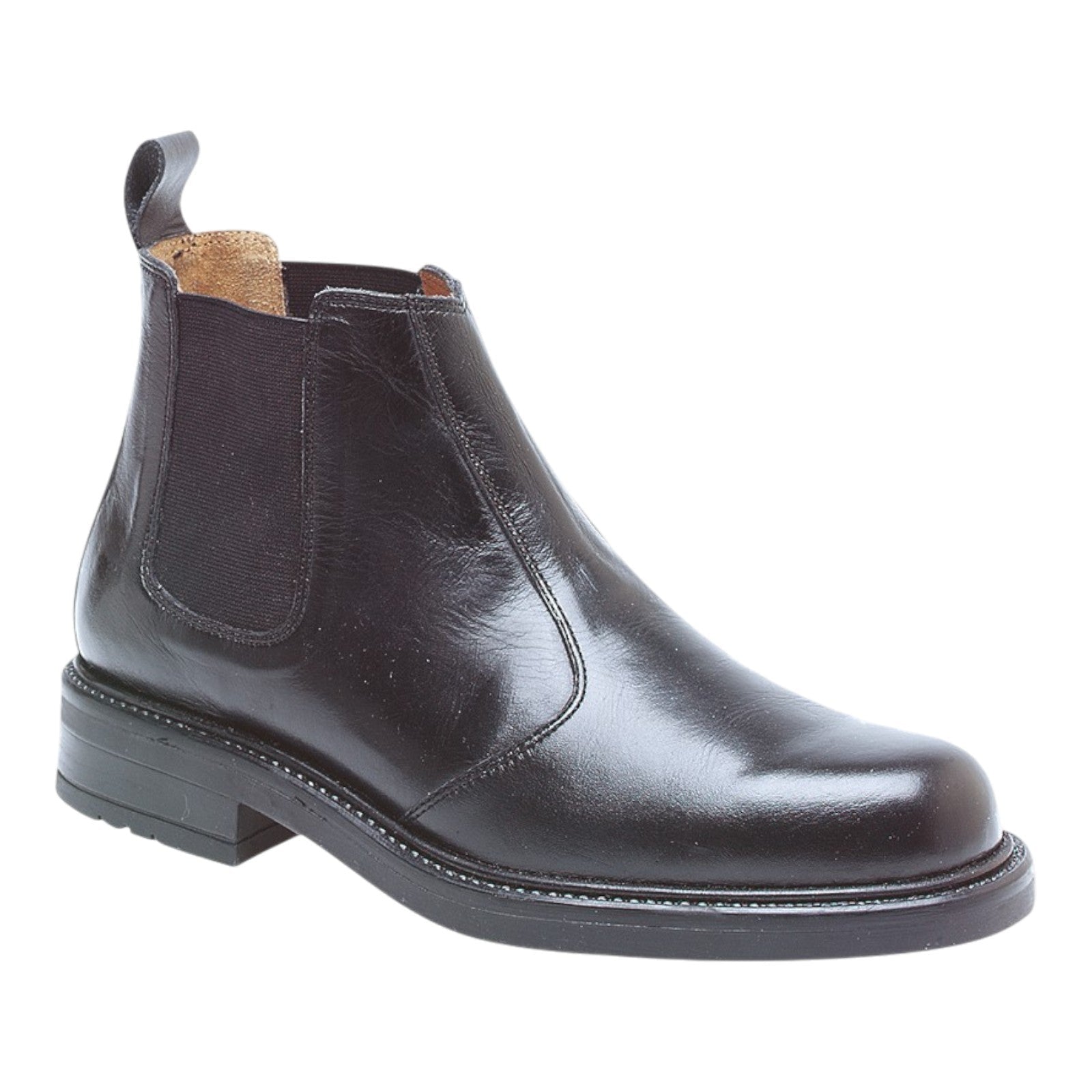 Roamers Men’s Leather Gusset Chelsea Boots Black - Renna Clothing