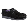 Roamers Men’s Suede 2 Eyelet Apron Trapper Moccasin Shoes Black - Renna Clothing