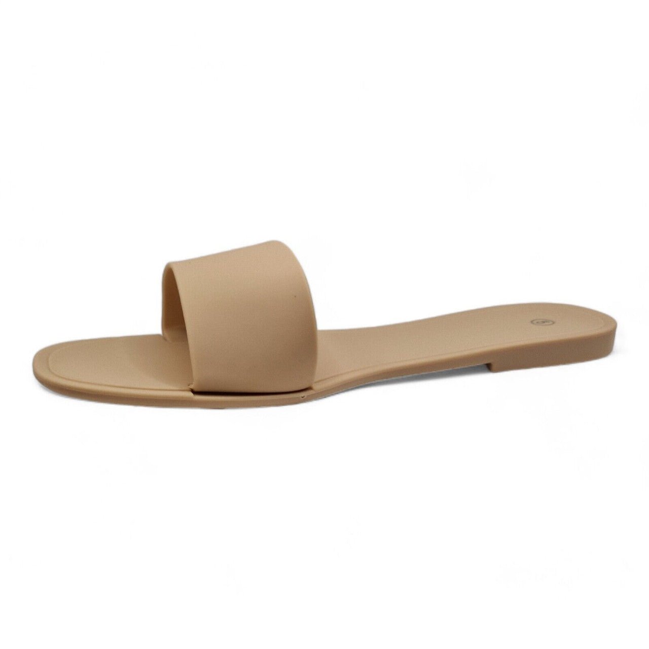 Rubber Jelly Slip On Slides Nude - Renna Clothing