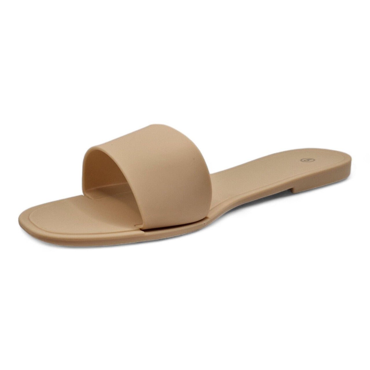 Rubber Jelly Slip On Slides Nude - Renna Clothing