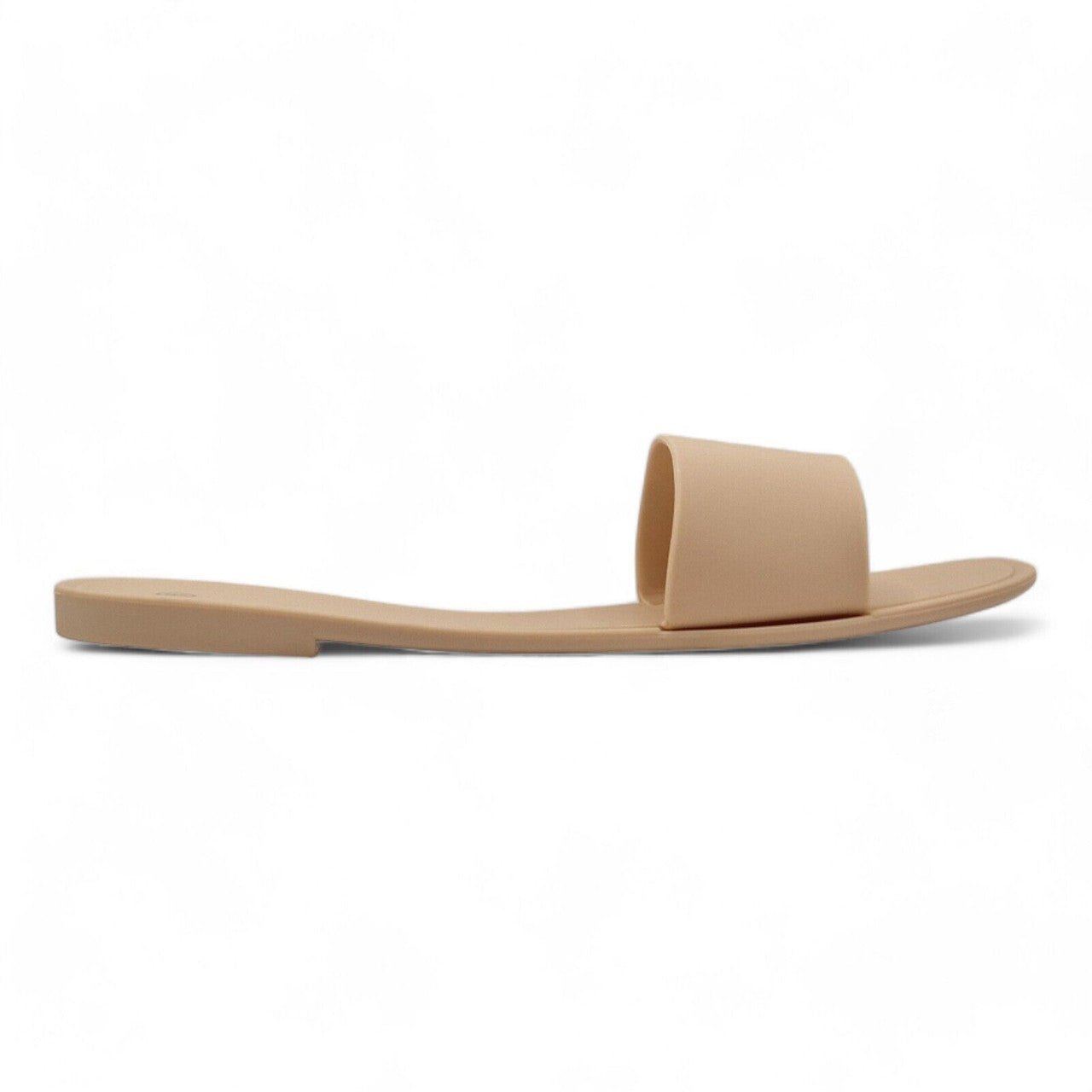 Rubber Jelly Slip On Slides Nude - Renna Clothing
