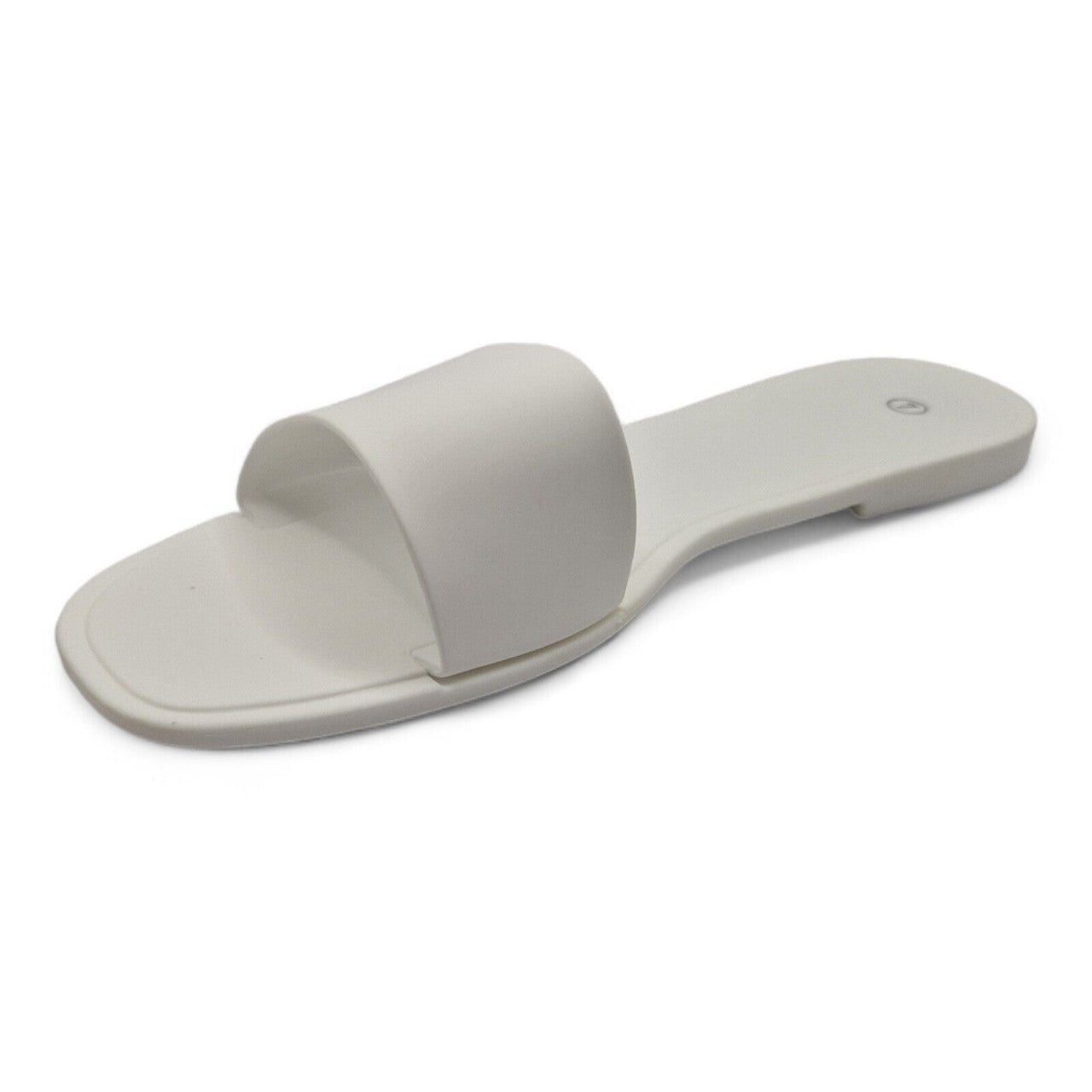Rubber Jelly Slip On Slides White - Renna Clothing
