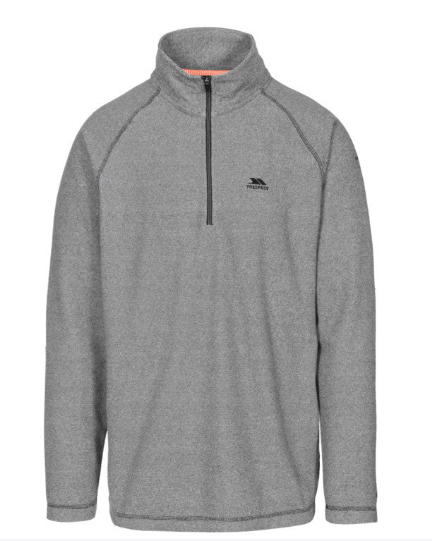 Trespass Men's Keynote Lightweight Half Zip Fleece Black