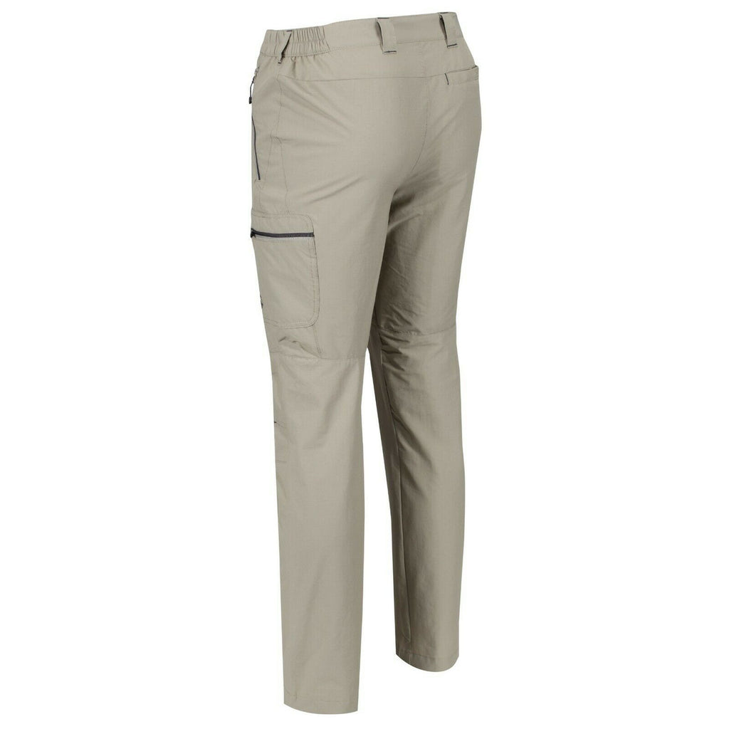 Regatta Mens Highton Walking Trousers Stretch Outdoor Hiking Water Resistant - Parchment