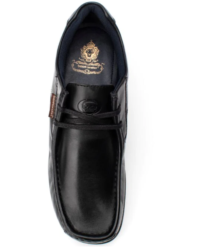 Base London Event Mens Classic Leather Smart Moccasin Lace Up Shoes