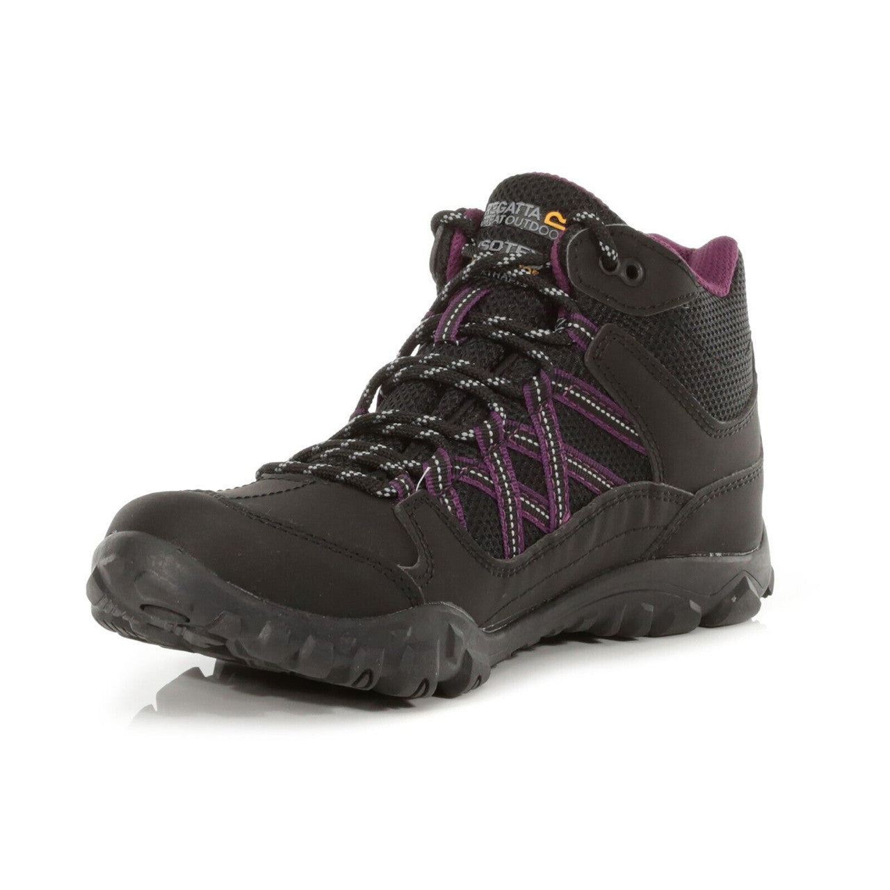 Regatta Women's Edgepoint Hiking Mid Waterproof Boots Black Prune