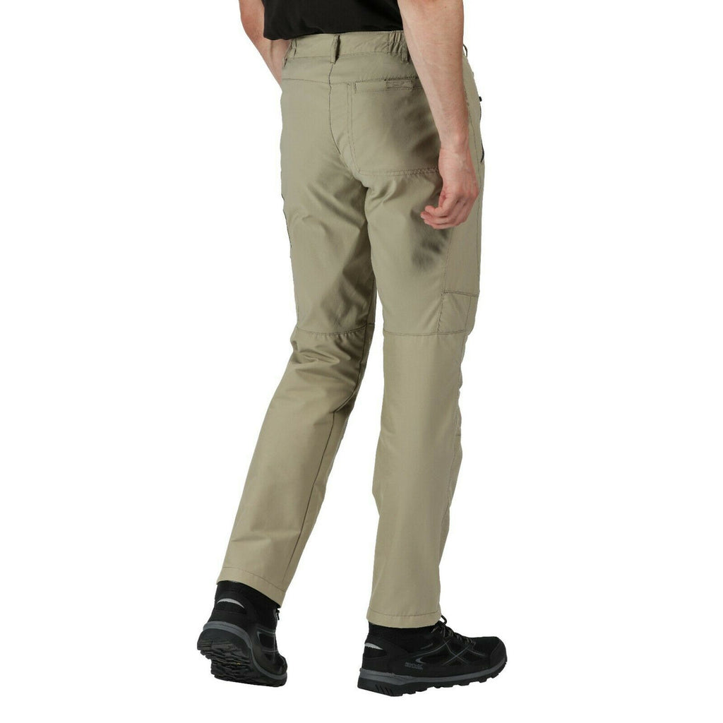 Regatta Mens Highton Walking Trousers Stretch Outdoor Hiking Water Resistant - Parchment