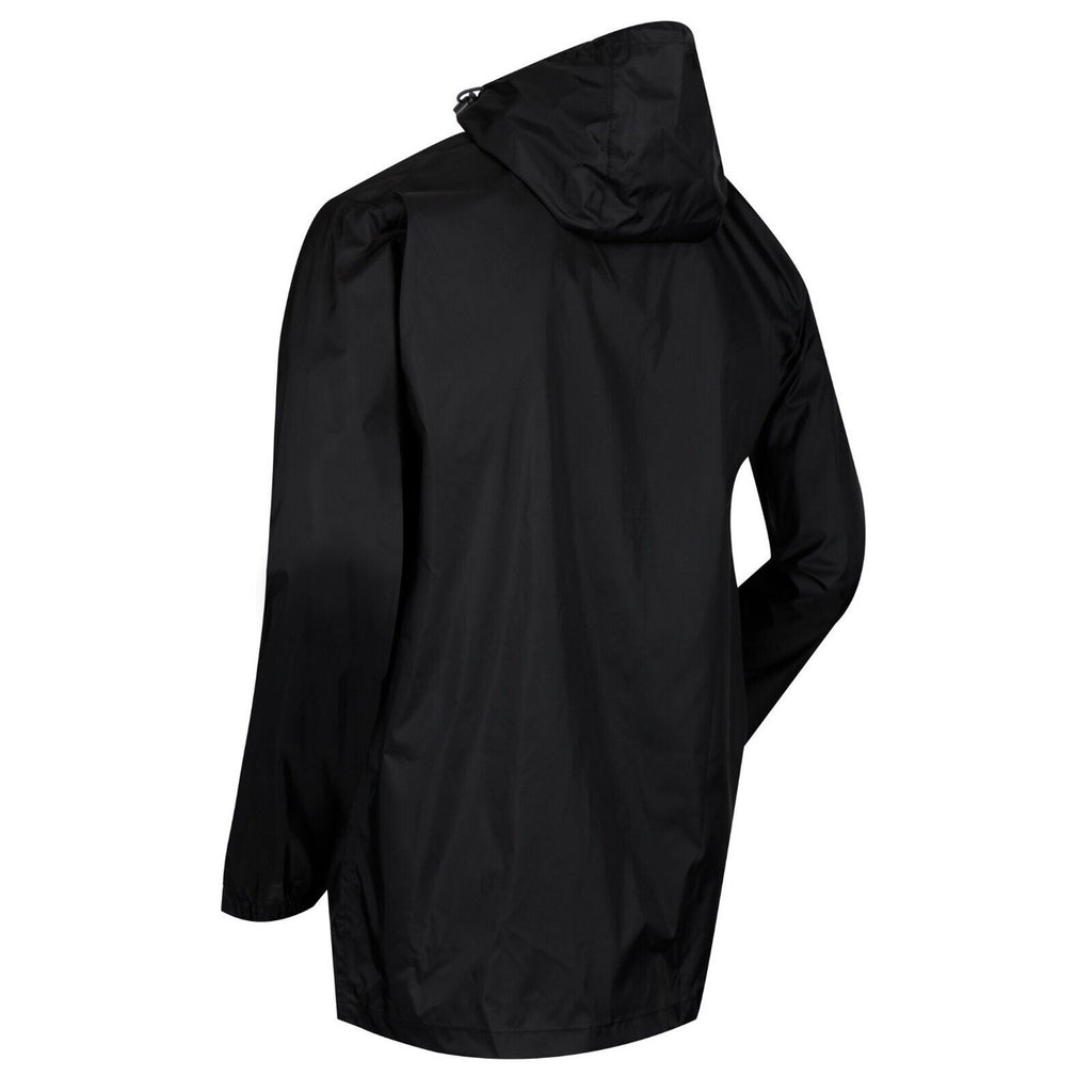 Regatta Men's Pack It Jacket Waterproof Rain Coat Black