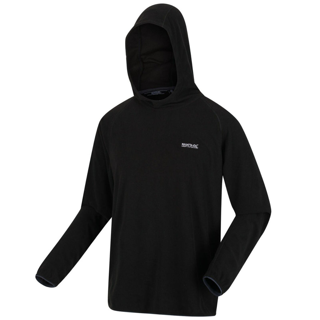 Regatta Men's Montes Pullover Hoody Lightweight Fleece Black