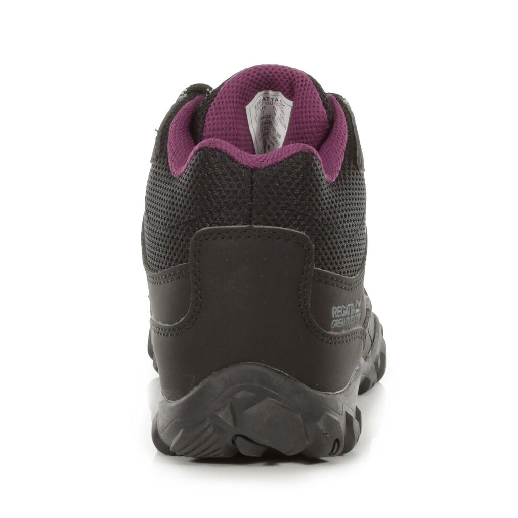 Regatta Women's Edgepoint Hiking Mid Waterproof Boots Black Prune
