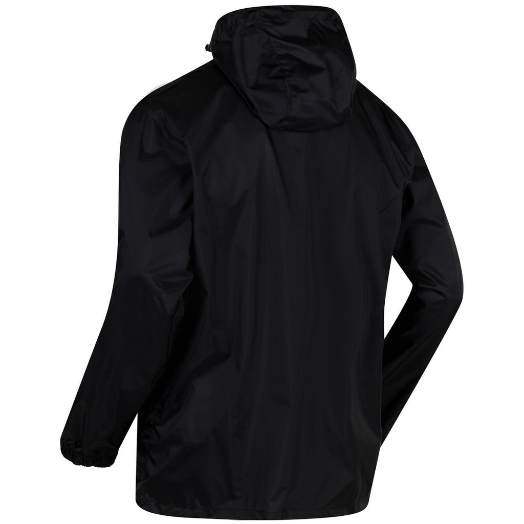 Regatta Men's Pack It Jacket Waterproof Rain Coat Black