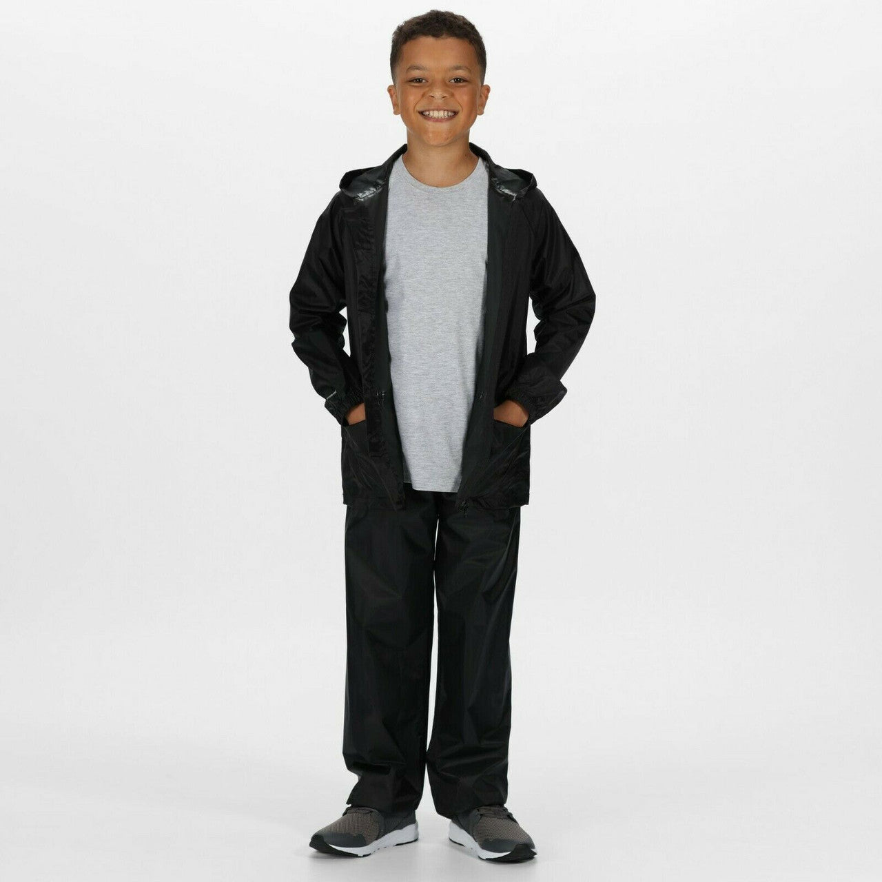 Regatta Kids' Stormbreak Waterproof Jacket Black