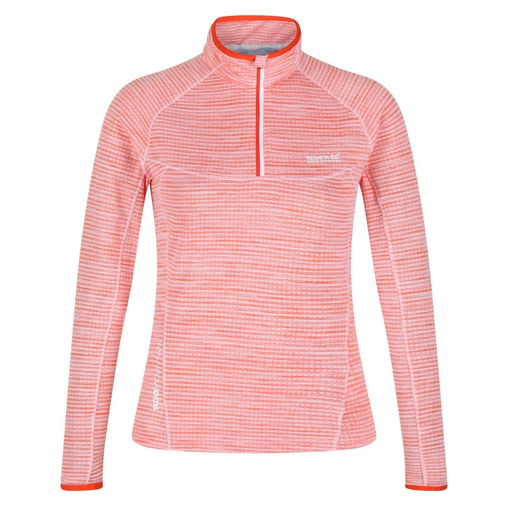 Regatta Womens Yonder Half Zip Top Tigerlily Orange
