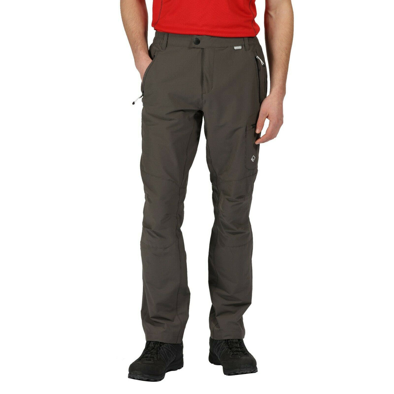 Regatta Mens Highton Walking Trousers Stretch Outdoor Hiking Water Resistant - Magnet