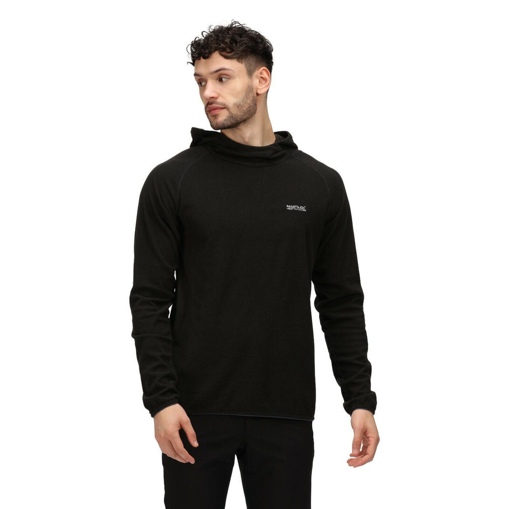 Regatta Men's Montes Pullover Hoody Lightweight Fleece Black