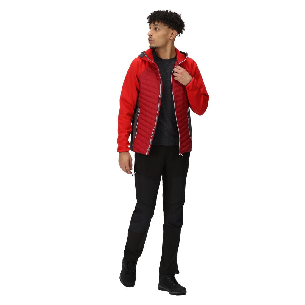 Regatta Mens Andreson VIII Hybrid Lightweight Jacket Dark Red/Chinese Red